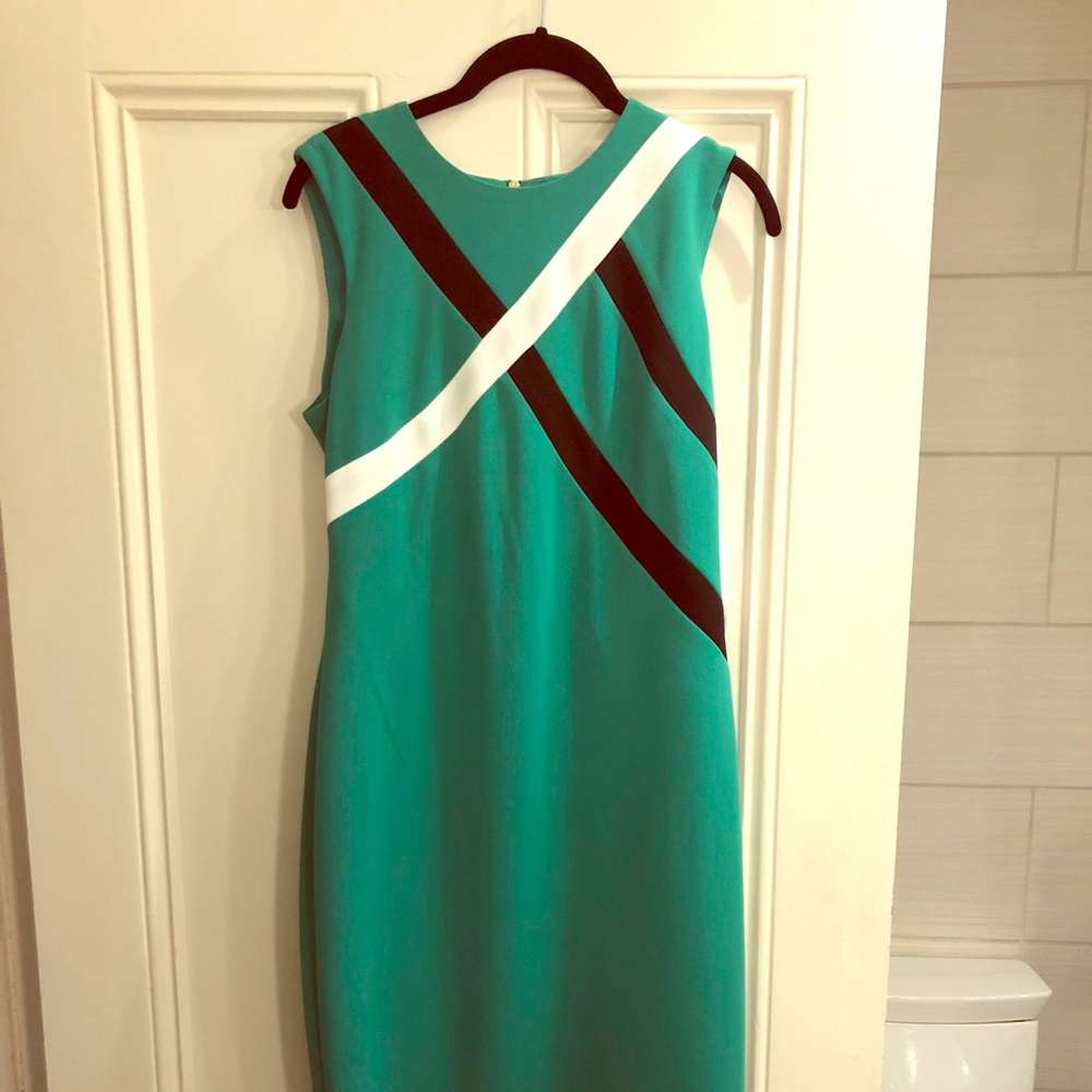 Calvin Klein Kelly green shift dress
